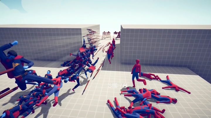 战争模拟器：蜘蛛侠兄弟突袭，不同兵种进攻！