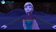 冰雪奇缘：冰雪女王在星空下演唱主题曲《Let it go》，超级美！