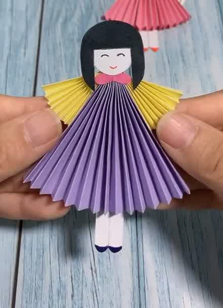 折纸可爱的小女孩头图片