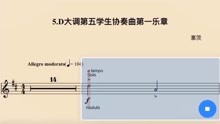 [图]《D大调第五学生协奏曲第一乐章》小提琴3级曲目