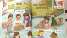 [图]小学三年级英语上册，第四单元we love animals课文朗读