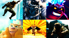 影视的六个熊王，你觉得哪个更厉害，功夫熊猫太霸气了