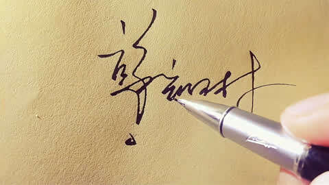 薛的连笔签名图片