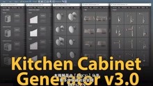 Kitchen Cabinet Generator厨房模型自动创建3dsmax脚本V3.0版 RRCG人人素材