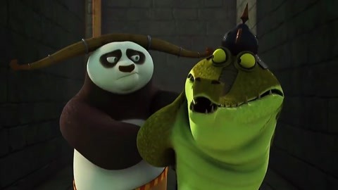 熊猫功夫绿色怪物三个图片