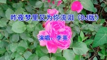 [图]李英一首DJ版《昨夜梦里又为你流泪》节奏感强烈，好听极了！