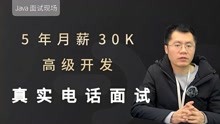 一个广州8年 月薪30K的Java高级开发 电话面试