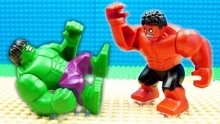 卡卡动画：漫威乐高玩具绿巨人的精彩表演，恐龙也不是他的对手！