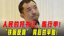 [图]人民的好书记：陈行甲，“铁腕反腐”背后不为人知的辛酸!感动！