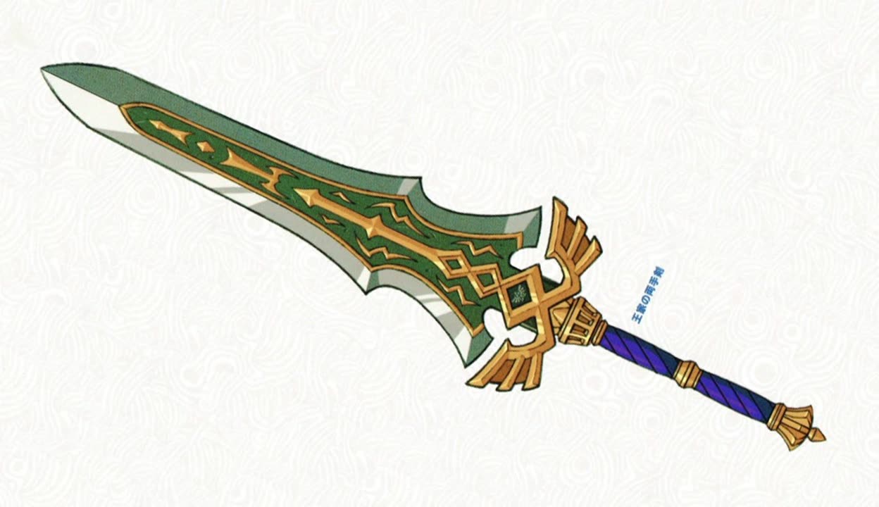 【安澜alan】3dmax【塞尔达传说】王族双手剑模型制作教程