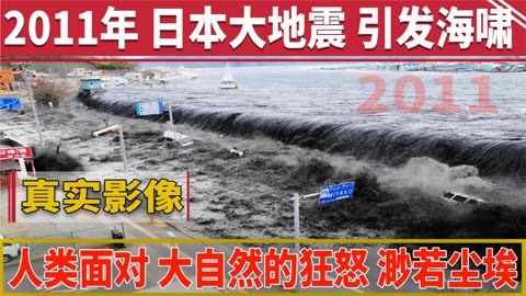 2011年日本大地震引发海啸 真实影像 人类面对大自然狂怒渺若尘埃