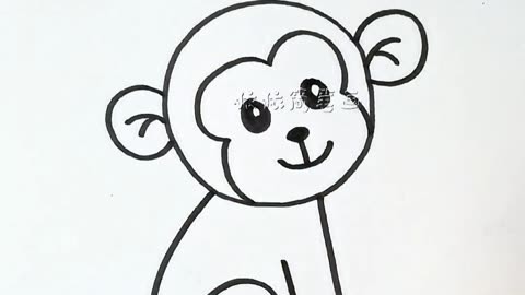 小猴子这样画简单又可爱