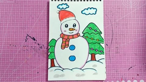 儿童简笔画,雪人的画法,冬天拉来了,雪人也要来了