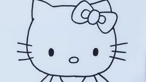 可爱小猫简笔画公主图片