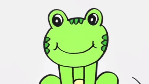 青蛙儿童简笔画彩色图片