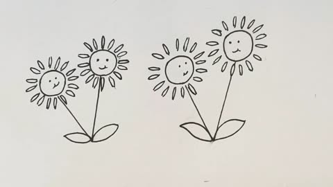 简笔画公开课:太阳花绘画技法