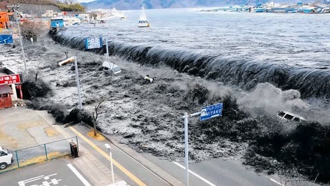 日本大地震海啸图片