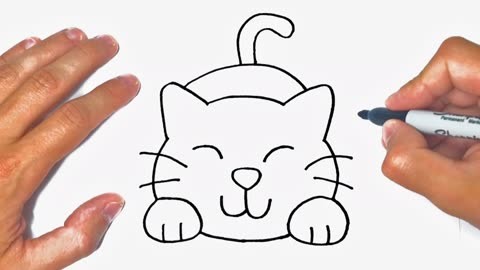 小猫的简笔画怎么画?一分钟教你画可爱小猫,一学就会