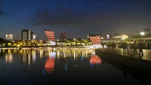 无锡蠡湖公园夜景图片