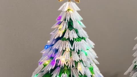 创意手工折纸免费制作教程—圣诞树(二)