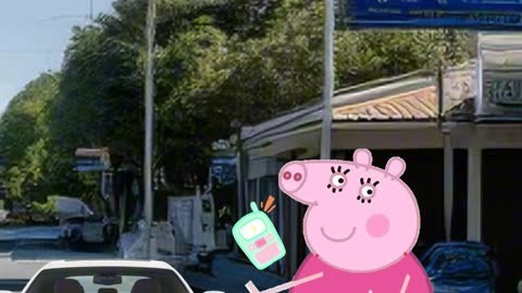 小猪佩奇儿童益智动画片 过马路要看红绿灯注意安全